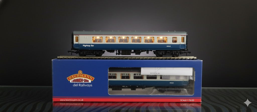 BACHMANN 39-321 OO GAUGE 1/76 SCALE BR MK1 BSP PULLMAN BAR 2ND BLUE & GREY NIGHTCAP BAR M354E