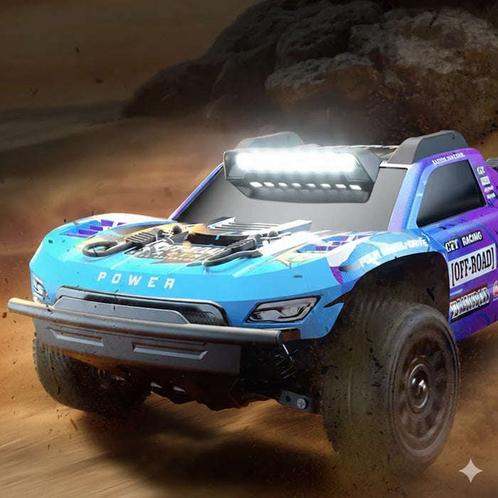 RC MONSTER TRUCK Q130C 1/14 HIGH-SPEED, 4WD BRUSHLESS MOTOR RTR (BLUE)