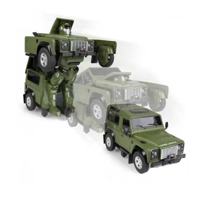 RASTAR LAND ROVER DEFENDER 76400 1/14 RC 2 IN 1 RS TRANSFORMABLE (GREEN)