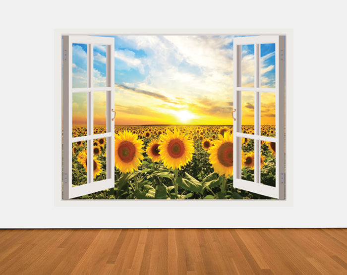 IMPRESSIVE 3D WINDOW WALL DECALS, REMOVABLE WALL STICKERS, WALL DECOR