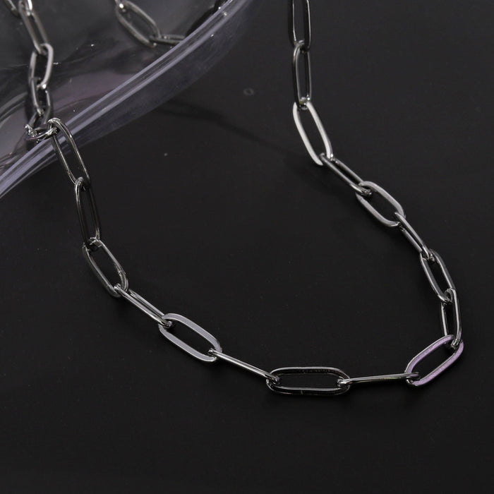 PALERMO Essential Silver Chain Link Paper-Clip Necklace