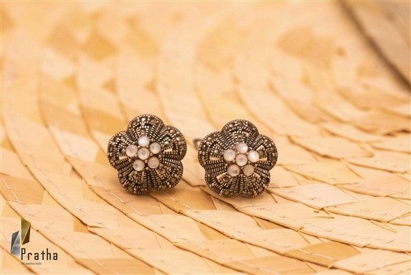 Marcasite Mother of Pearl Studds