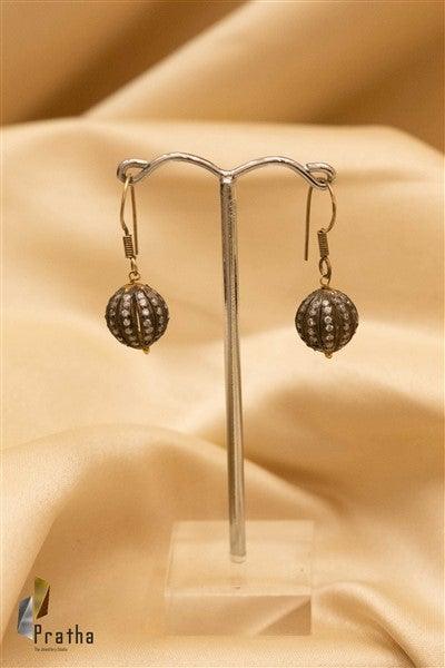 Antique Diamond Ball Earrings