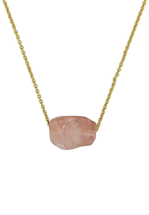 Raw Stone Pendant Necklace by Bombay Sunset