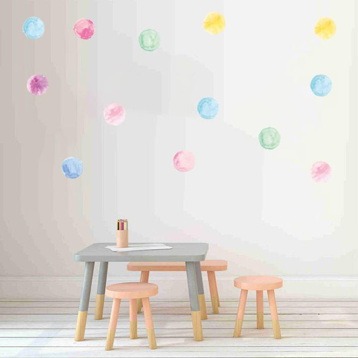 Rainbow Dots Wall Pattern