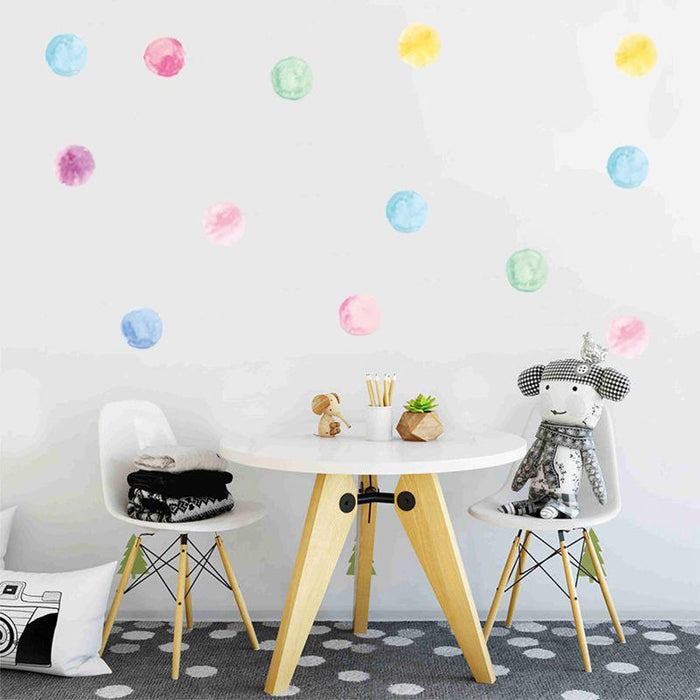 Rainbow Dots Wall Pattern