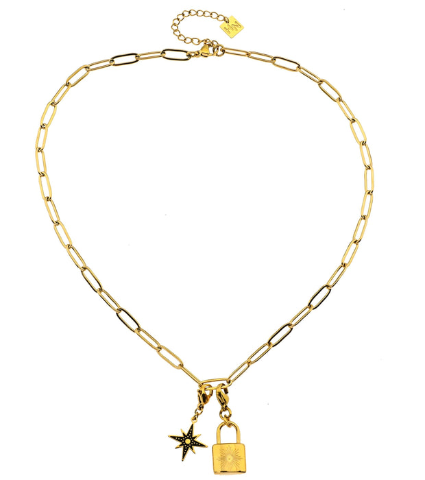 DALIA Essential Gold Chain Link Paper-Clip Necklace