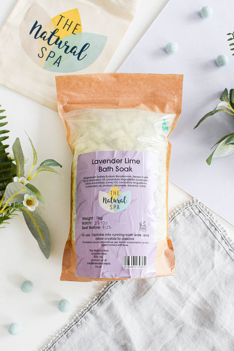 225g Lavender and Lime Bath Soak - Compostable pouch