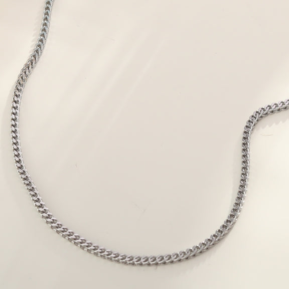 FARAH Cuban Link Silver Chain Necklace