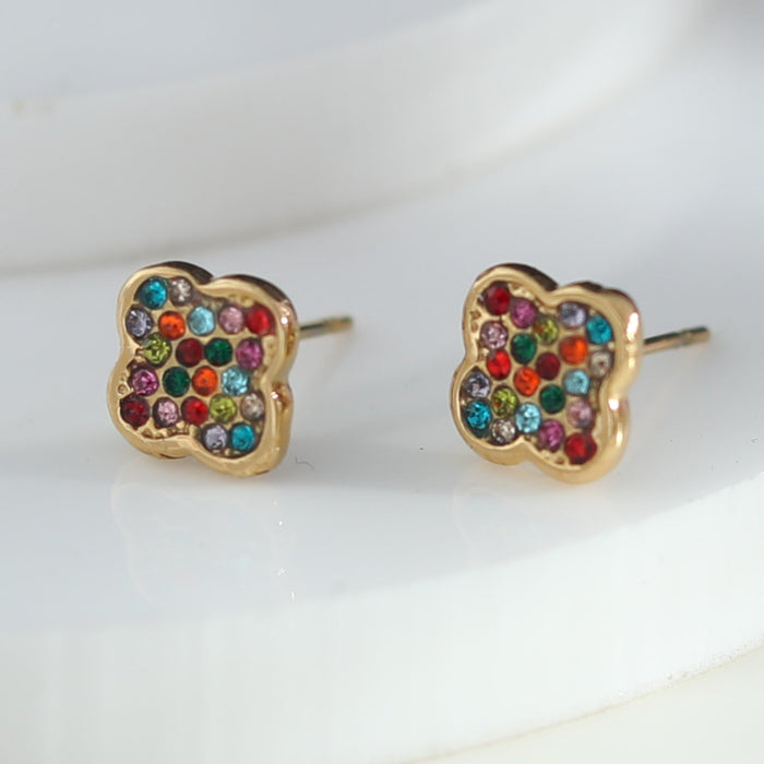 GOLDIE Vintage Inspired Multi Coloured Stud Earrings