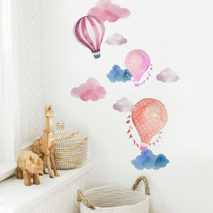 Aquarelle Balloons in the Clouds