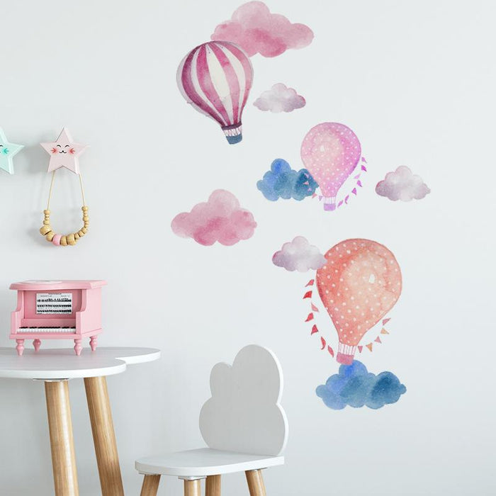 Aquarelle Balloons in the Clouds