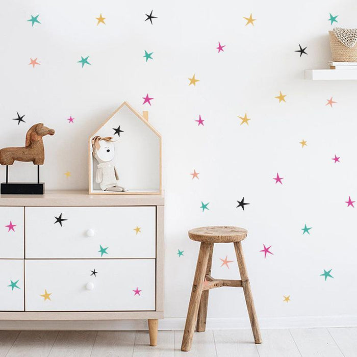 Colorful Stars Wall Pattern