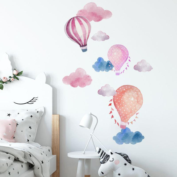 Aquarelle Balloons in the Clouds