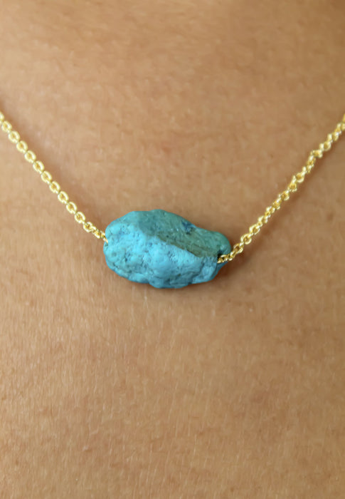 Raw Stone Pendant Necklace by Bombay Sunset