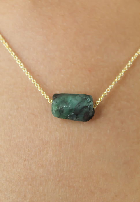 Raw Stone Pendant Necklace by Bombay Sunset