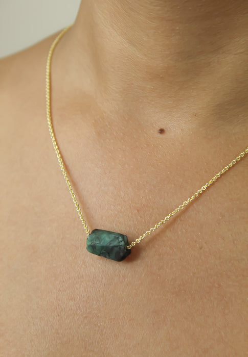 Raw Stone Pendant Necklace by Bombay Sunset