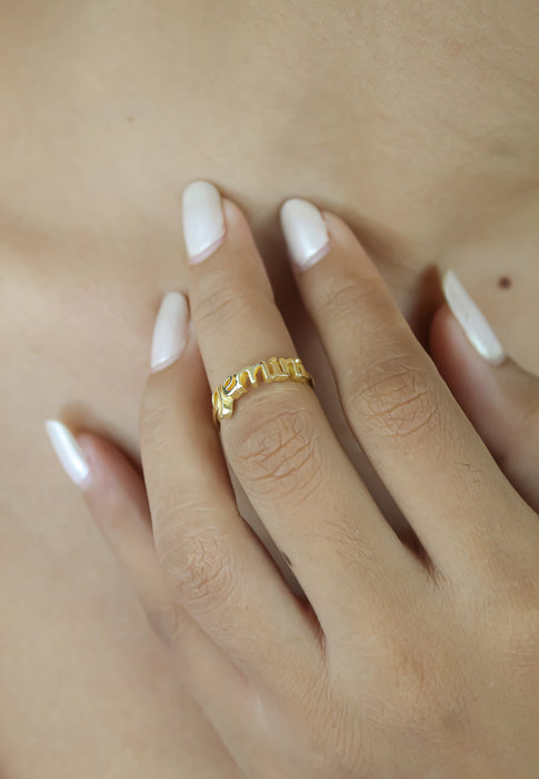 Gemini Zodiac Ring by Bombay Sunset