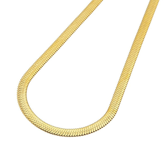 ISABELLA Snake Skin Textured Chain Necklace