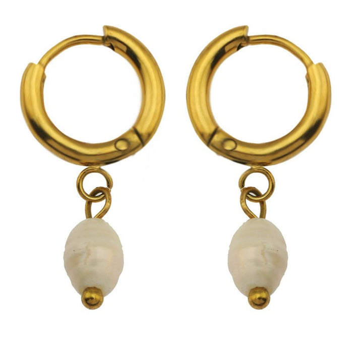 KINSLEY Natural Freshwater Pearl Earrings