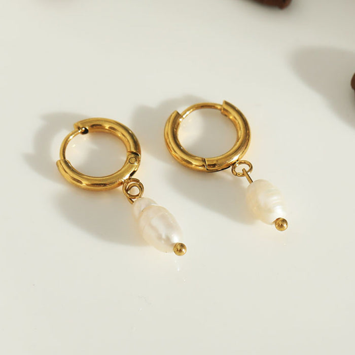 KINSLEY Natural Freshwater Pearl Earrings