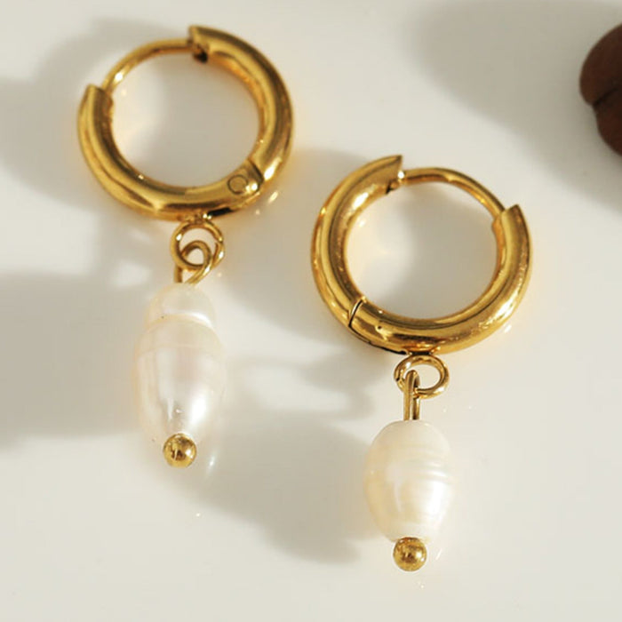 KINSLEY Natural Freshwater Pearl Earrings