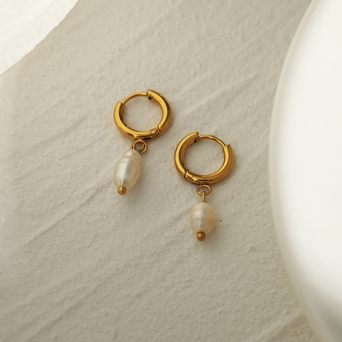 KINSLEY Natural Freshwater Pearl Earrings