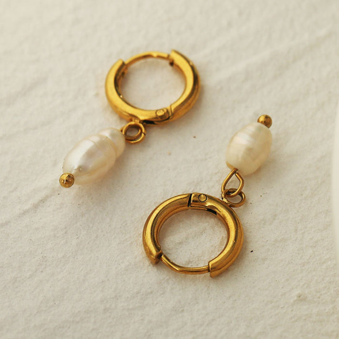 KINSLEY Natural Freshwater Pearl Earrings