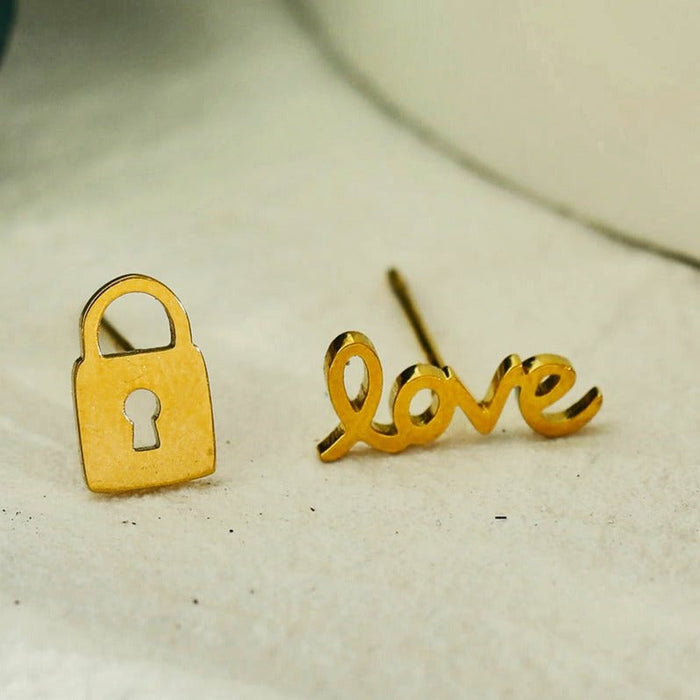 LOVE LOK 2-Pair Stud Earrings Set