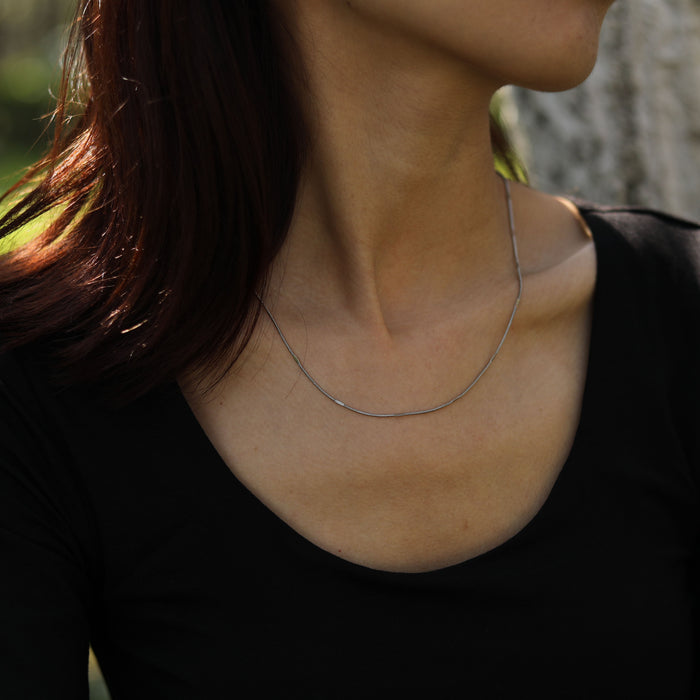 SVET Dainty Minimalist Silver Necklace