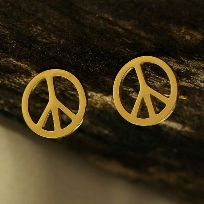 PEACE Stud Earrings