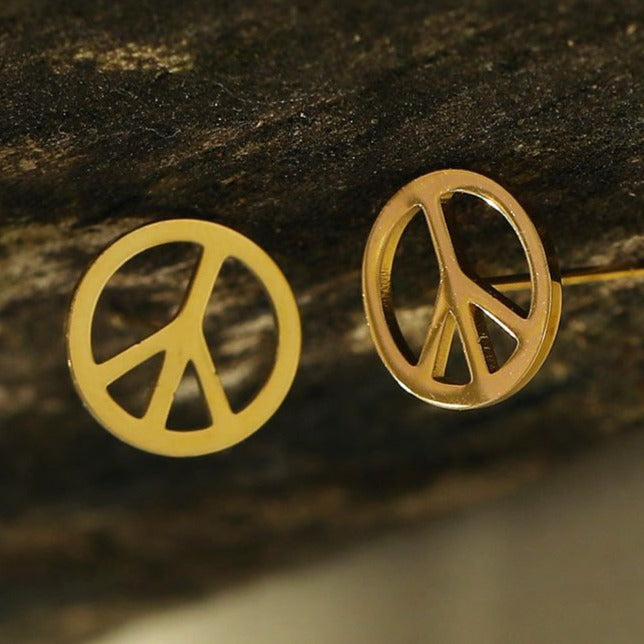 PEACE Stud Earrings