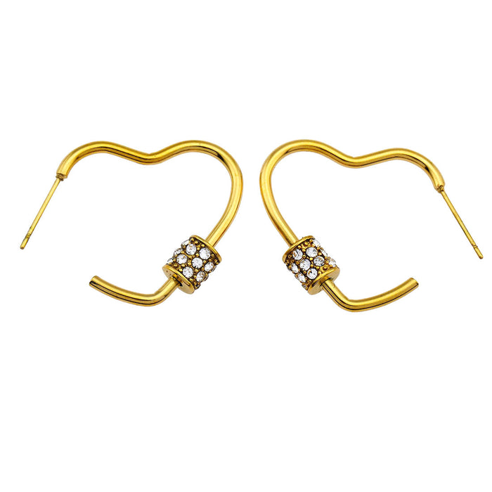 PRECIOUS Zirconia Heart Hoop Earrings