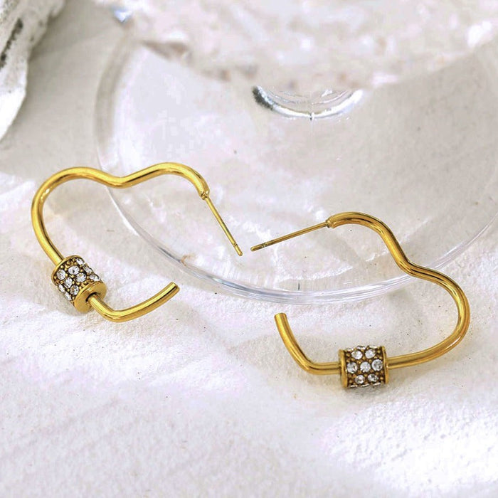 PRECIOUS Zirconia Heart Hoop Earrings