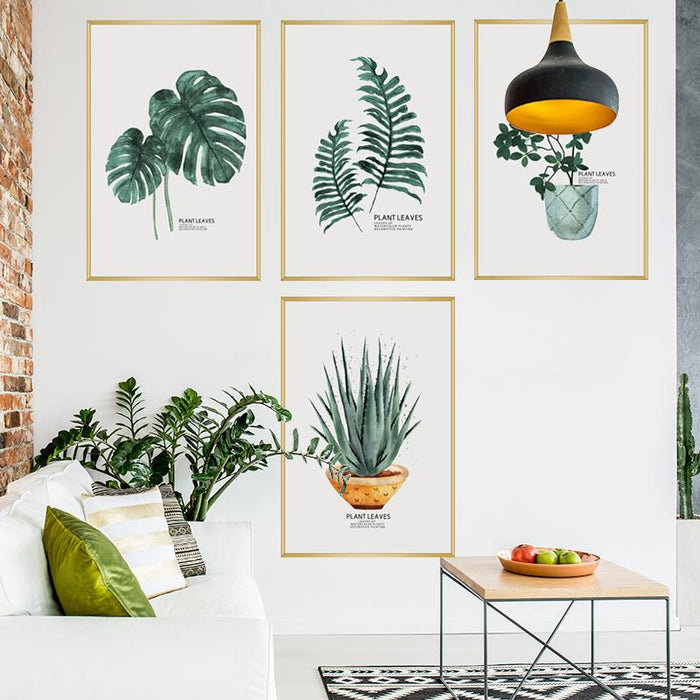 Plants in Golden Frames