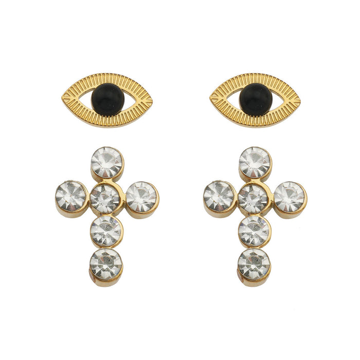 STELLA 2-Pair Stud Earrings Set