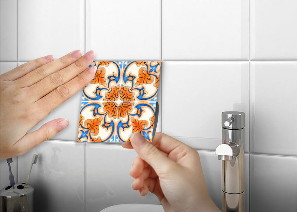 Decorative Tile stickers set of 24 Peel & Stick