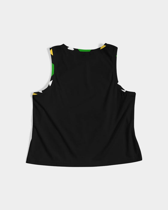 Guyanese Swag Natural Girl Ice Gold Green Women's Cropped Tank