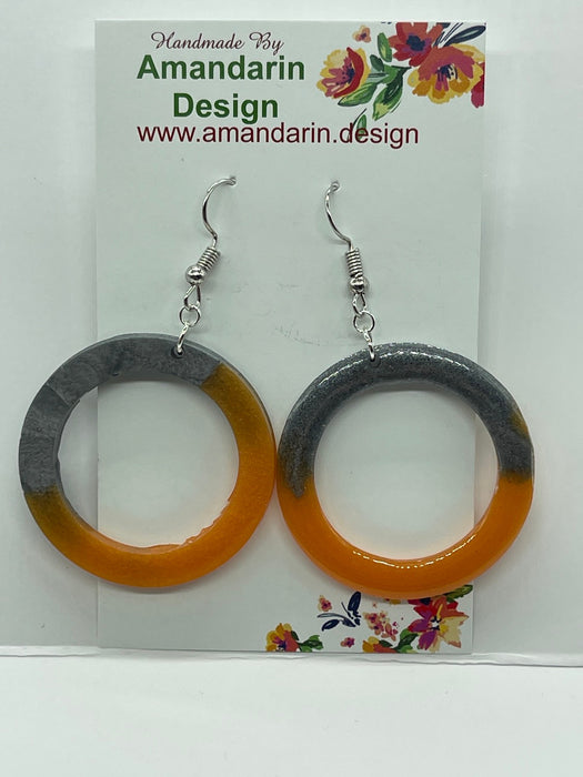 Handmade Resin Retro Earrings.