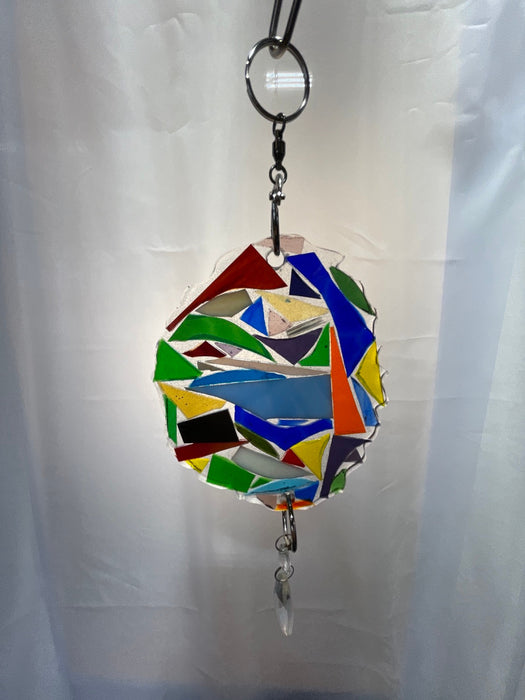 Spinning Sun Catcher Mobile Handmade Eclectic Colourful