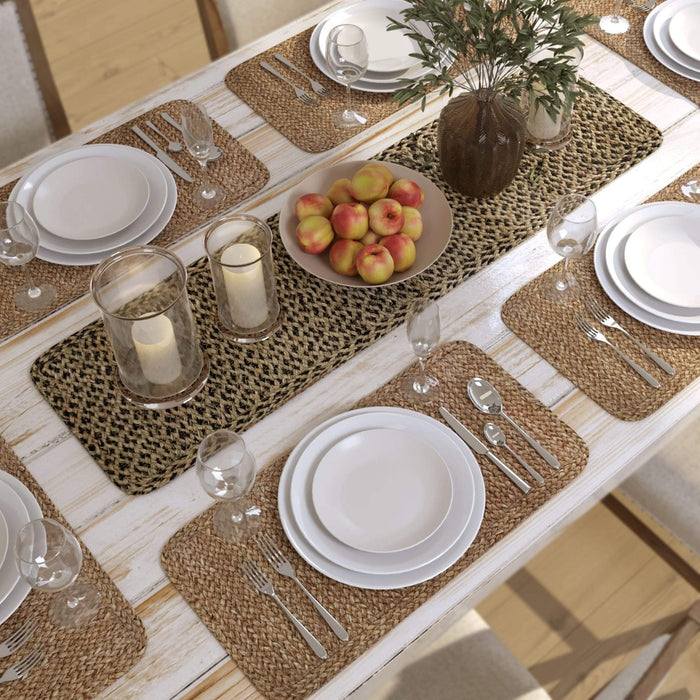 Seagrass Table Runner | Rustic Table Centerpiece for Dining Room- Coffee Table Jute Braided Table Runners