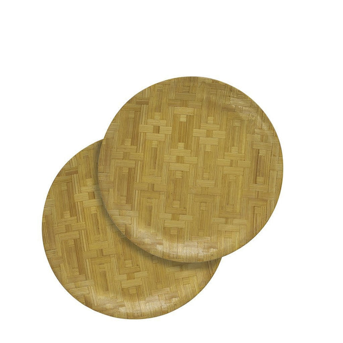 Round Bamboo Plate | Plate Set for Dining, Breakfast, Coffee