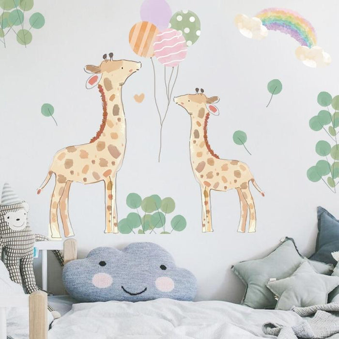 Aquarelle Giraffes & Balloons