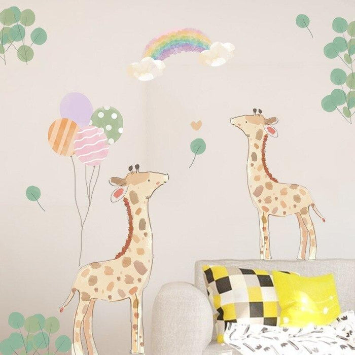 Aquarelle Giraffes & Balloons