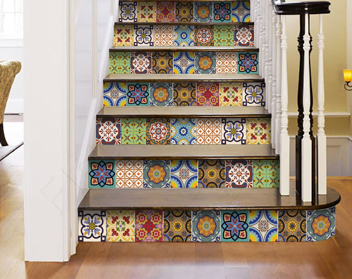 Decorative Tile stickers set of 24 Peel & Stick