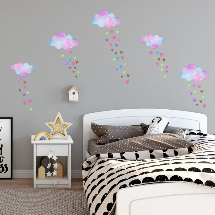 Colorful Clouds Wall Pattern